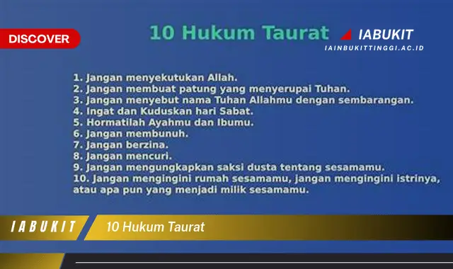 10 hukum taurat