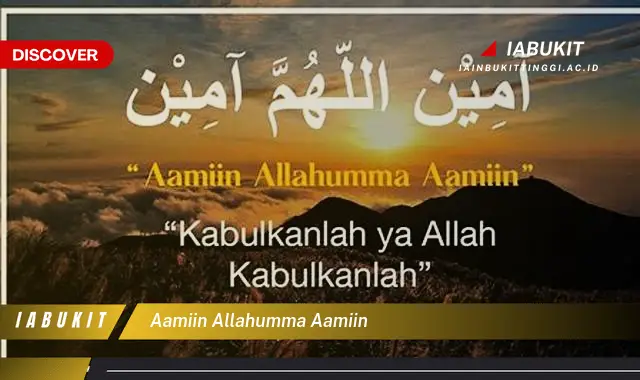 aamiin allahumma aamiin