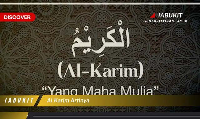 al karim artinya al karim artinya