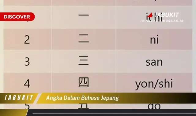 angka dalam bahasa jepang