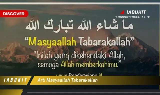 arti masyaallah tabarakallah