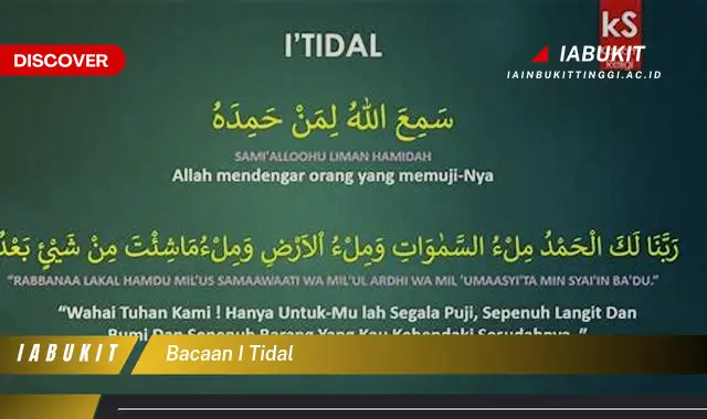 bacaan i tidal