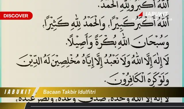 bacaan takbir idulfitri