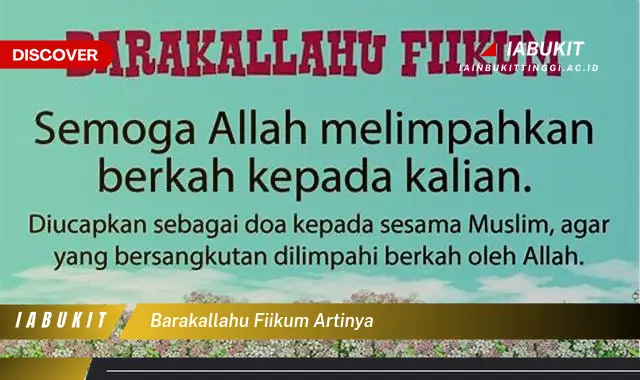 barakallahu fiikum artinya