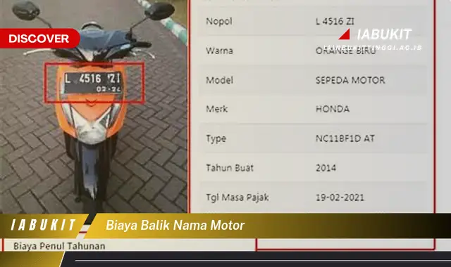 biaya balik nama motor biaya balik nama motor