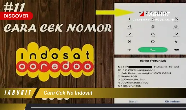 cara cek no indosat