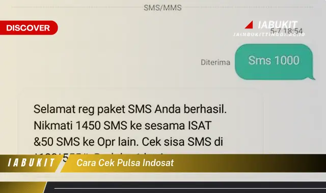 cara cek pulsa indosat