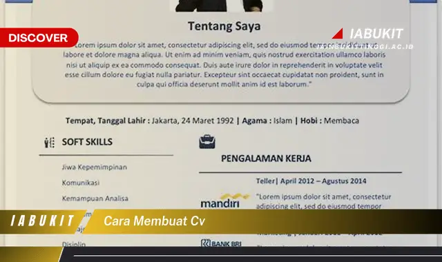 cara membuat cv