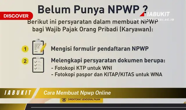 cara membuat npwp online cara membuat npwp online