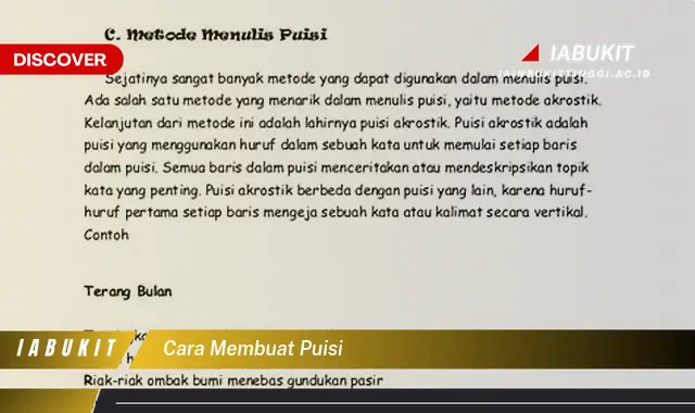 cara membuat puisi