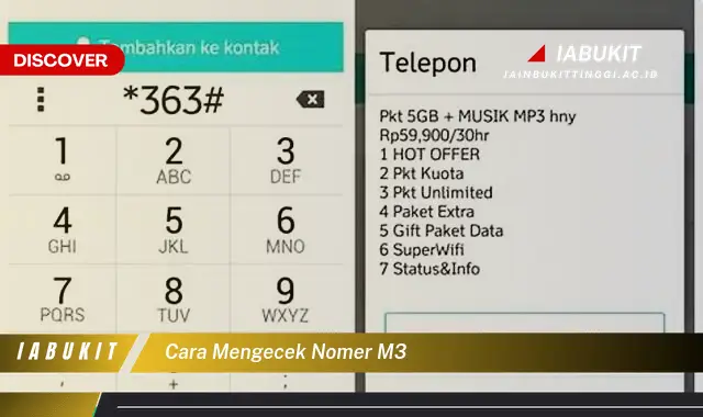 cara mengecek nomer m3