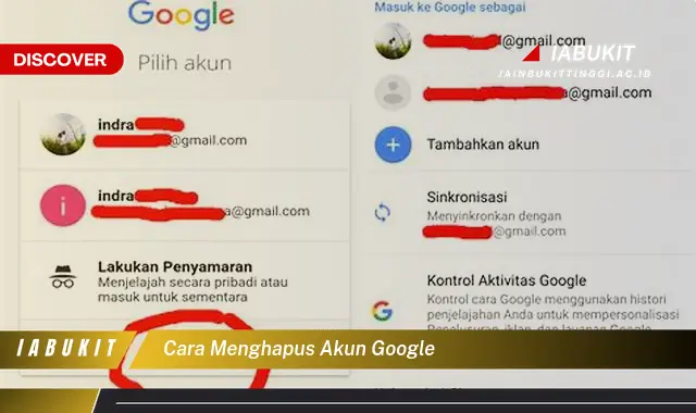 cara menghapus akun google