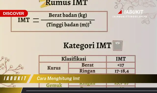 cara menghitung imt