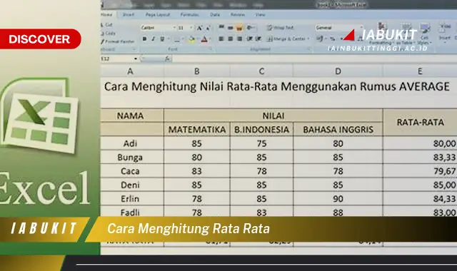 cara menghitung rata rata