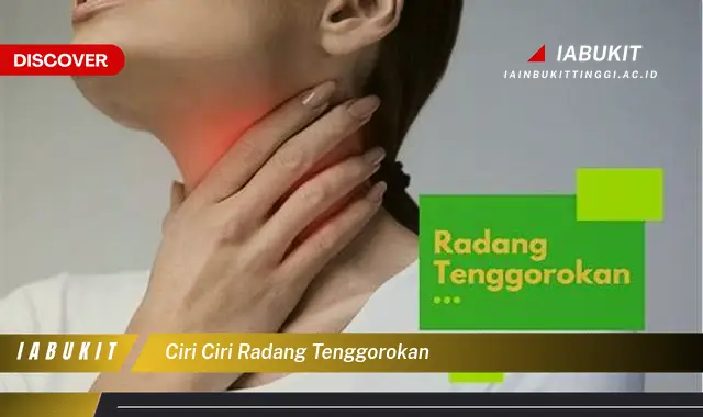 ciri ciri radang tenggorokan