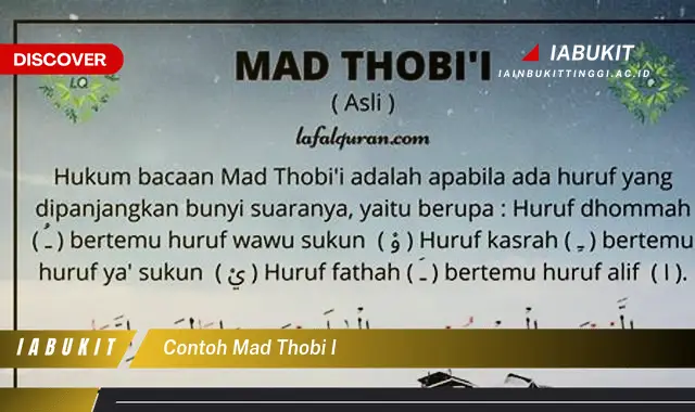 contoh mad thobi i