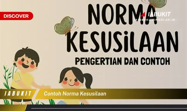 contoh norma kesusilaan