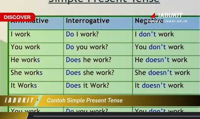 contoh simple present tense