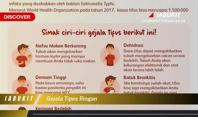 gejala tipes ringan gejala tipes ringan