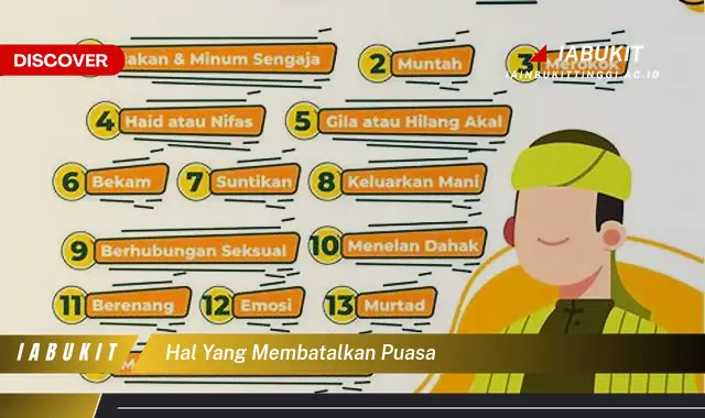 hal yang membatalkan puasa