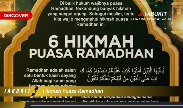 hikmah puasa ramadhan hikmah puasa ramadhan