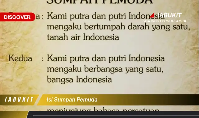 isi sumpah pemuda isi sumpah pemuda