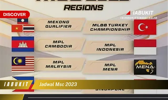 jadwal msc 2023