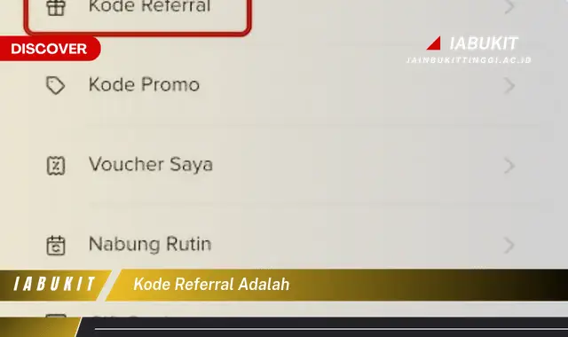 kode referral adalah