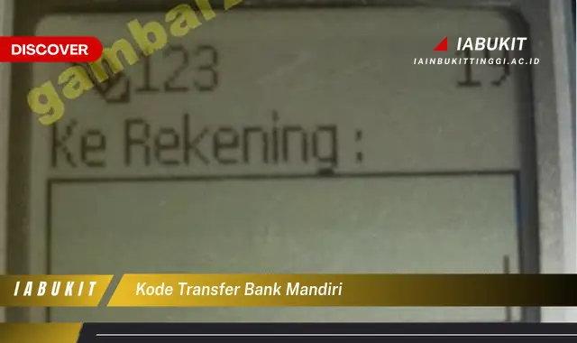 kode transfer bank mandiri