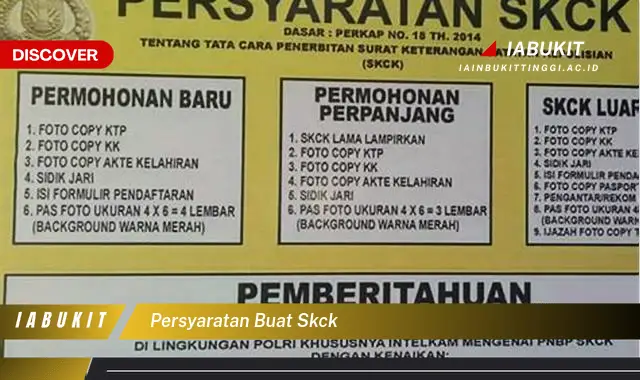 persyaratan buat skck