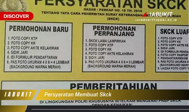 persyaratan membuat skck