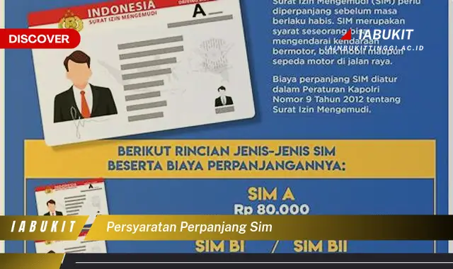 persyaratan perpanjang sim