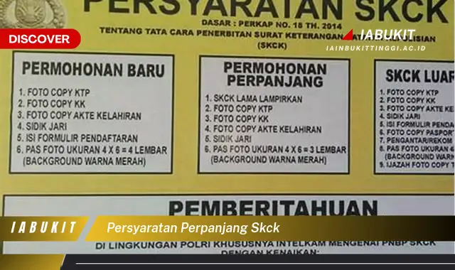 persyaratan perpanjang skck