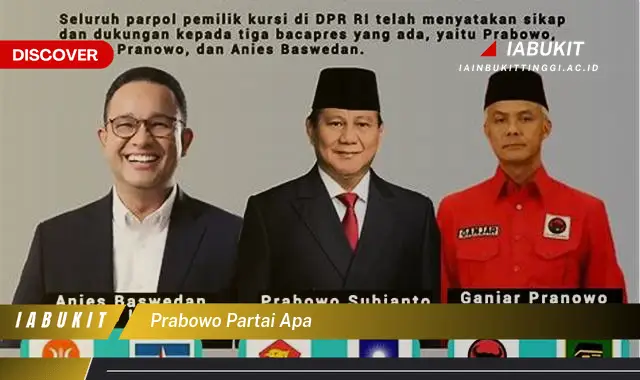 prabowo partai apa prabowo partai apa
