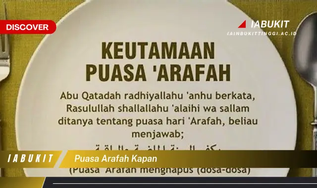 puasa arafah kapan puasa arafah kapan