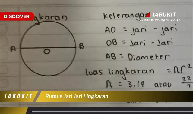 rumus jari jari lingkaran