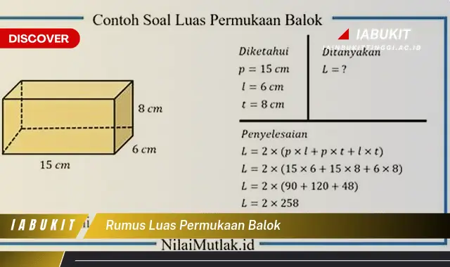 rumus luas permukaan balok