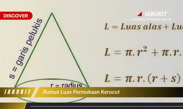 rumus luas permukaan kerucut