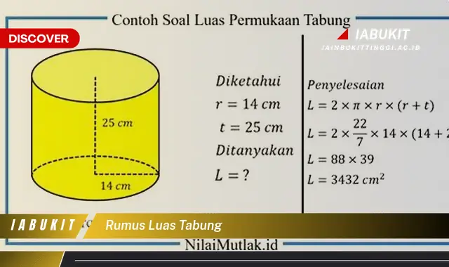 rumus luas tabung