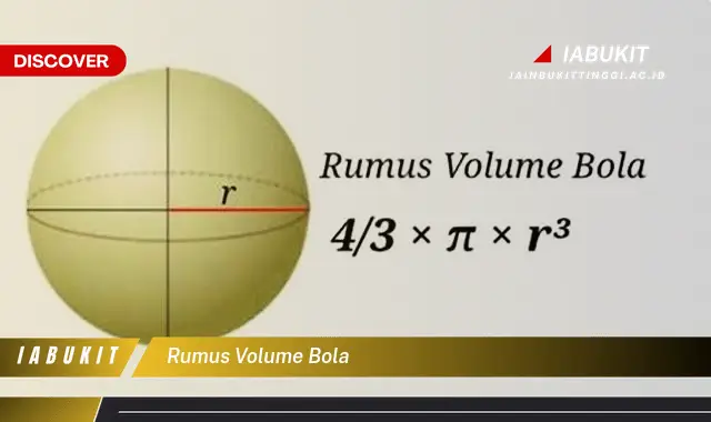 rumus volume bola