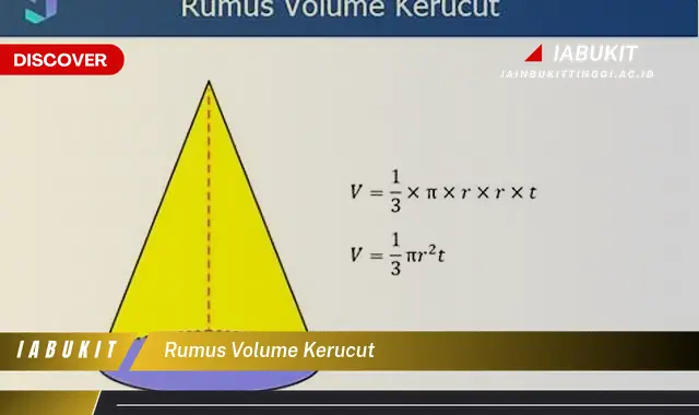 rumus volume kerucut