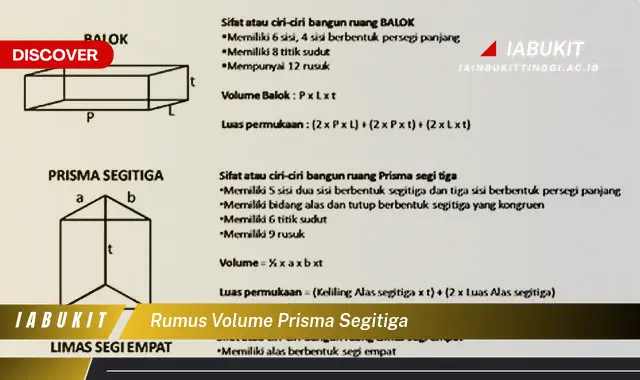 rumus volume prisma segitiga