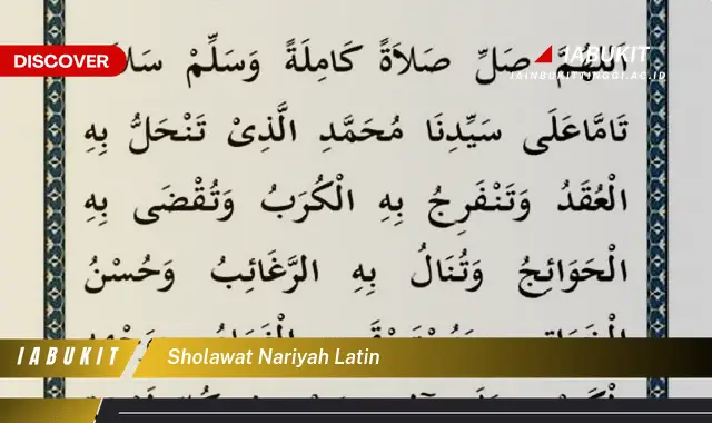sholawat nariyah latin
