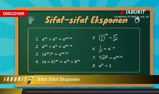 sifat sifat eksponen