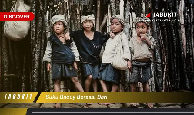 suku baduy berasal dari