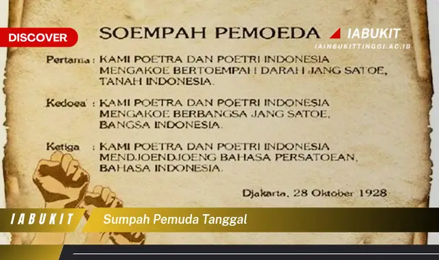 sumpah pemuda tanggal