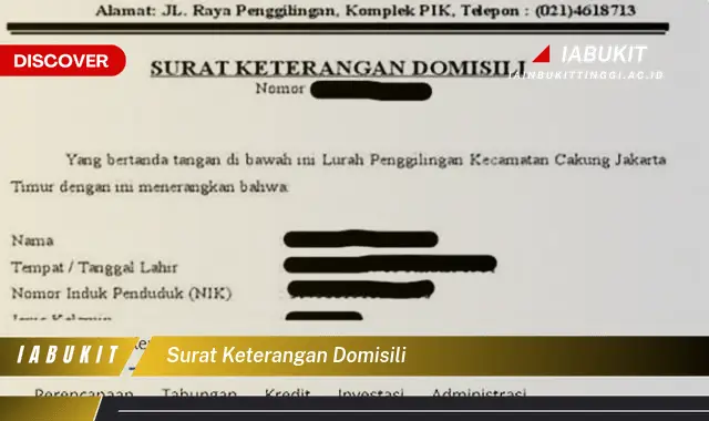 surat keterangan domisili