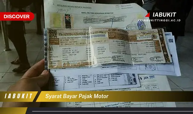 syarat bayar pajak motor