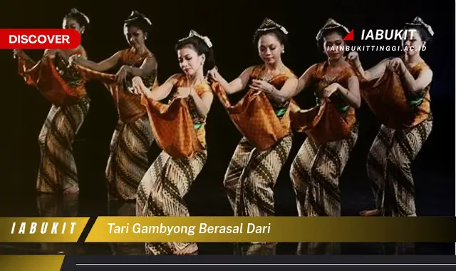 tari gambyong berasal dari