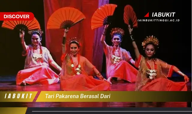 tari pakarena berasal dari